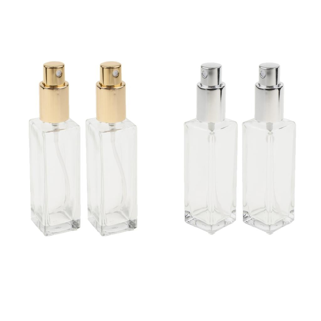 4Pcs 30ml Glass Perfume Empty Bottle Atomizer Pump Sprayer Refillable Travel