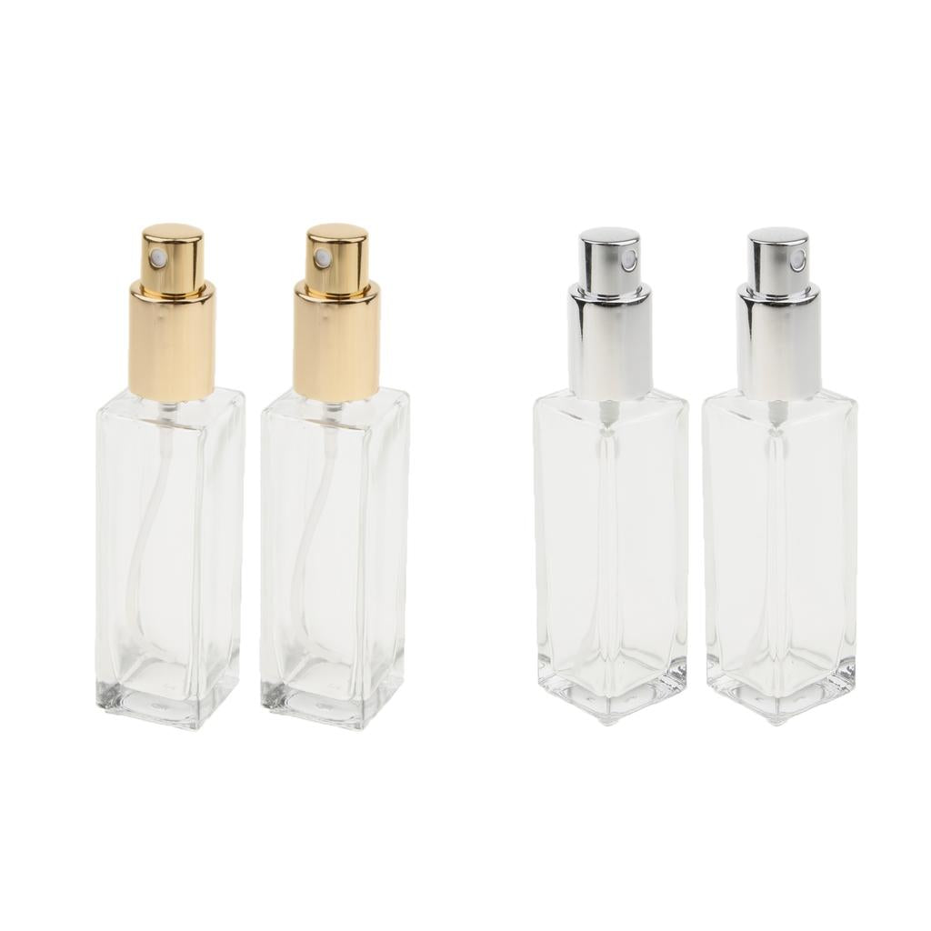 4Pcs 30ml Glass Perfume Empty Bottle Atomizer Pump Sprayer Refillable Travel