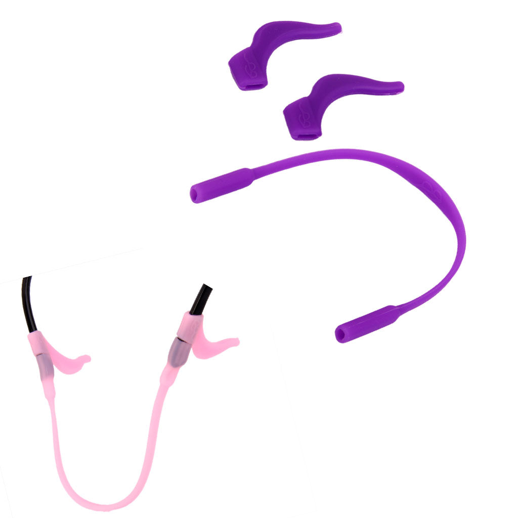 2 Pieces Silicone Children's Eyeglasses Rope Strap Cord +Anti Slip Ear Hooks