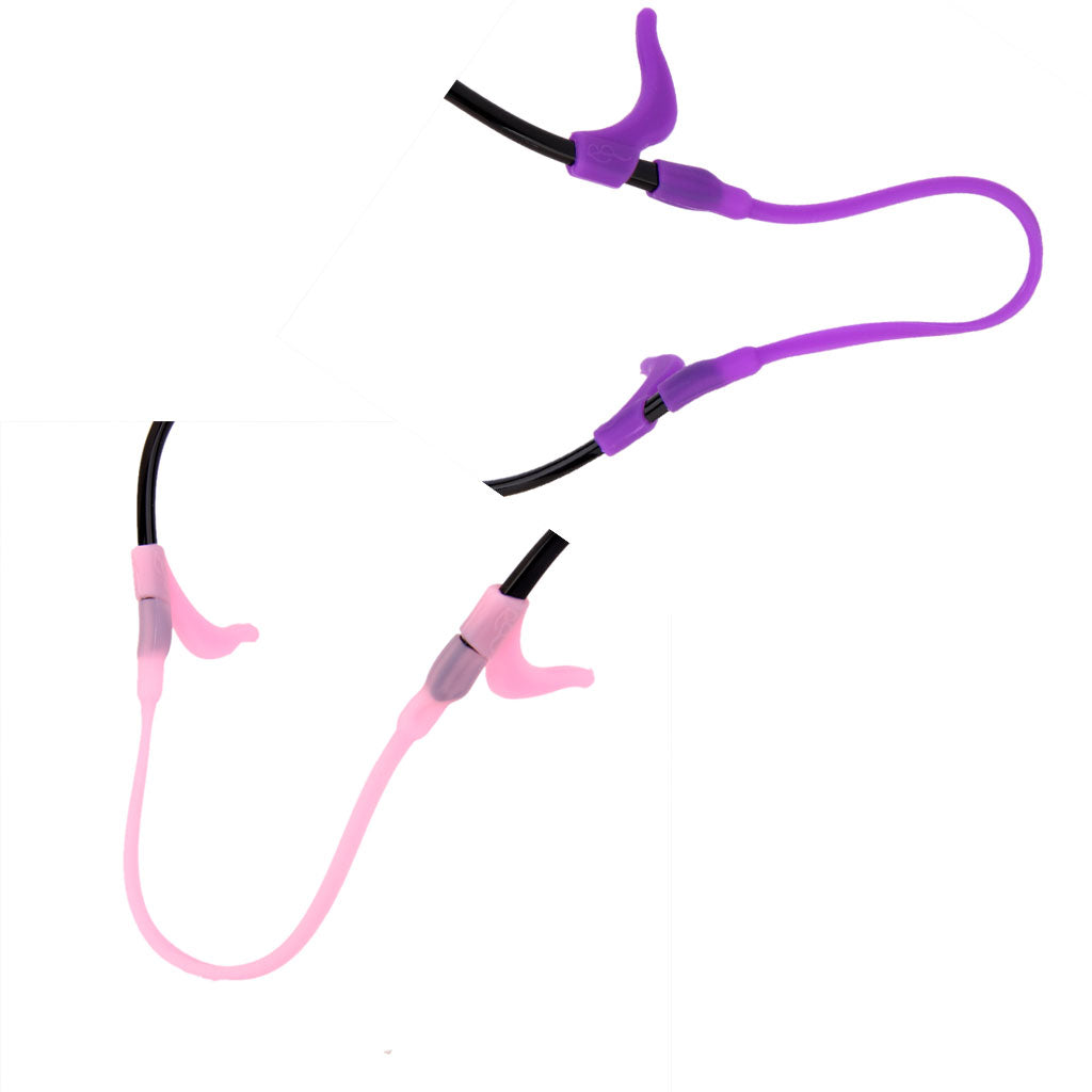 2 Pieces Silicone Children's Eyeglasses Rope Strap Cord +Anti Slip Ear Hooks