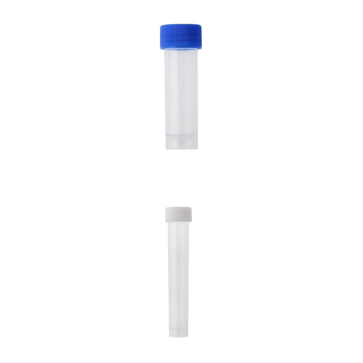 5Pcs 10ml&10Pcs 5ml Plastic Graduated Cryovial Test Tube Sample w/ Screw Cap