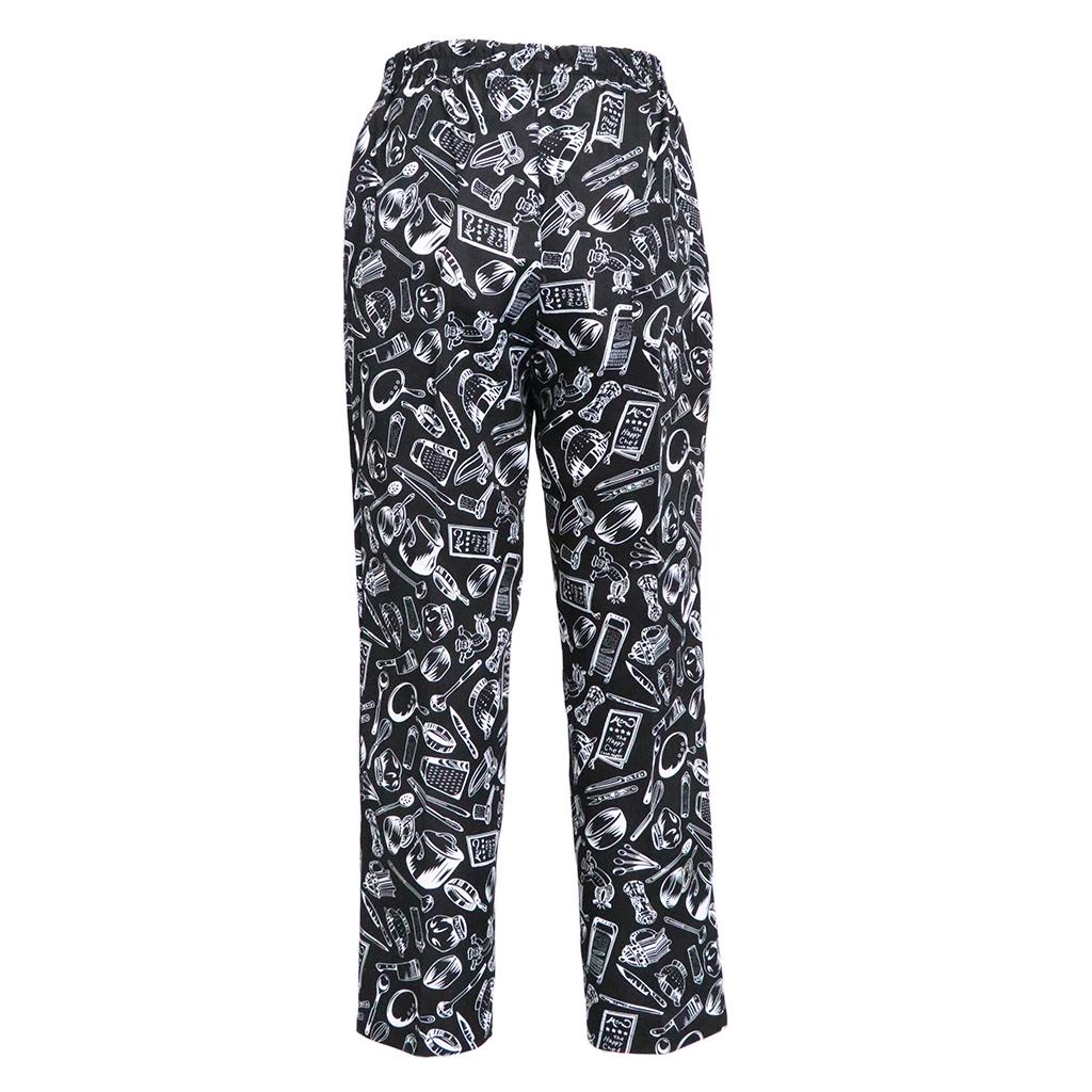 2 Pieces Stylish Restaurant Cafe Chef Waiter Pants Trousers Uniform Unisex