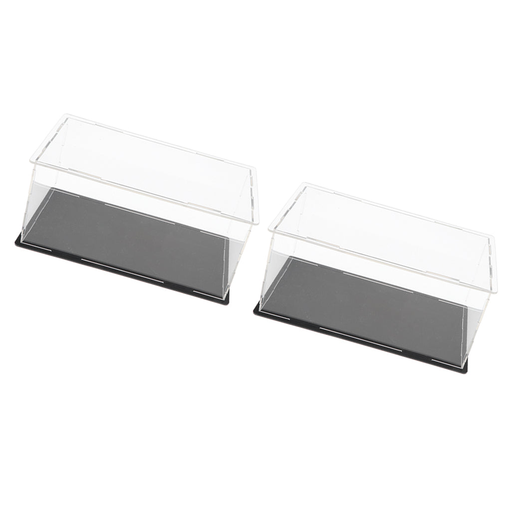 2pcs Clear Acrylic Display Box Case Model Figure Display Dustproof 20x12x9cm