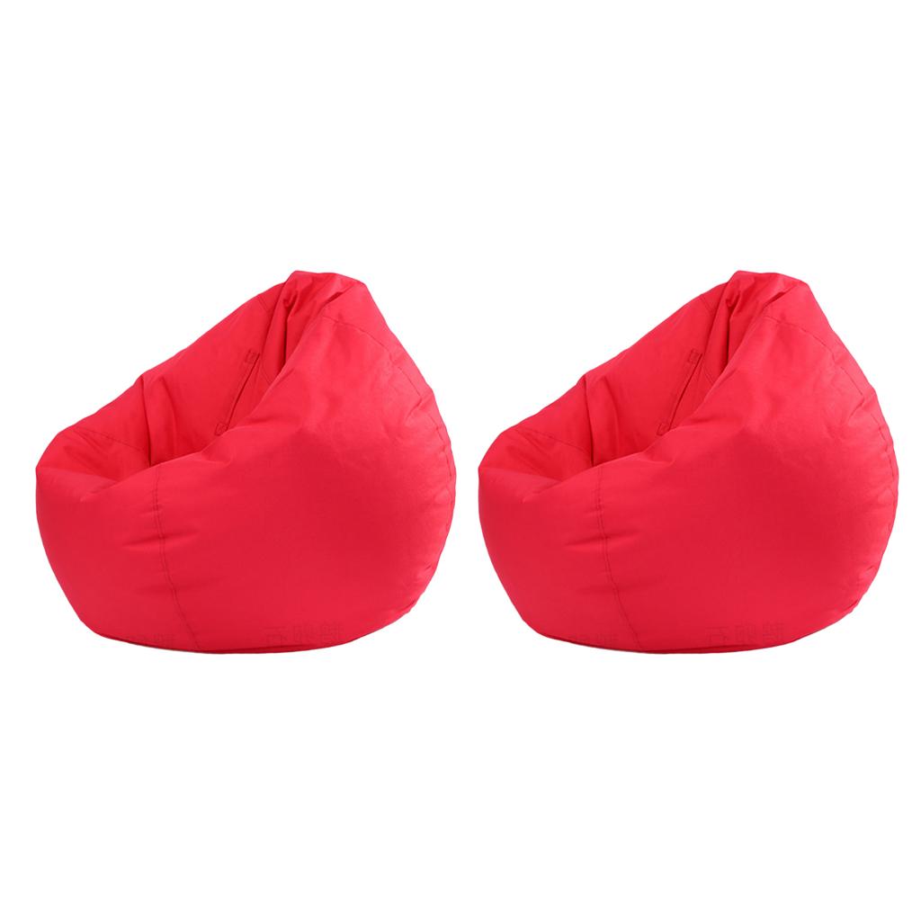 2 Pieces Waterproof Stuffed Animal Storage Bean Bag Cover Red