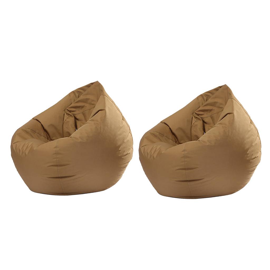 2 Pieces Waterproof Stuffed Animal Storage Bean Bag Cover Coffee