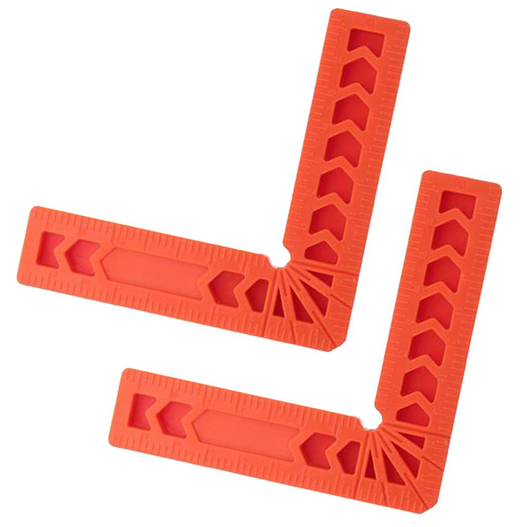 2x 90 Deg L Shape Square Right Angle Clamps Corner Clamping Ruler Plastic
