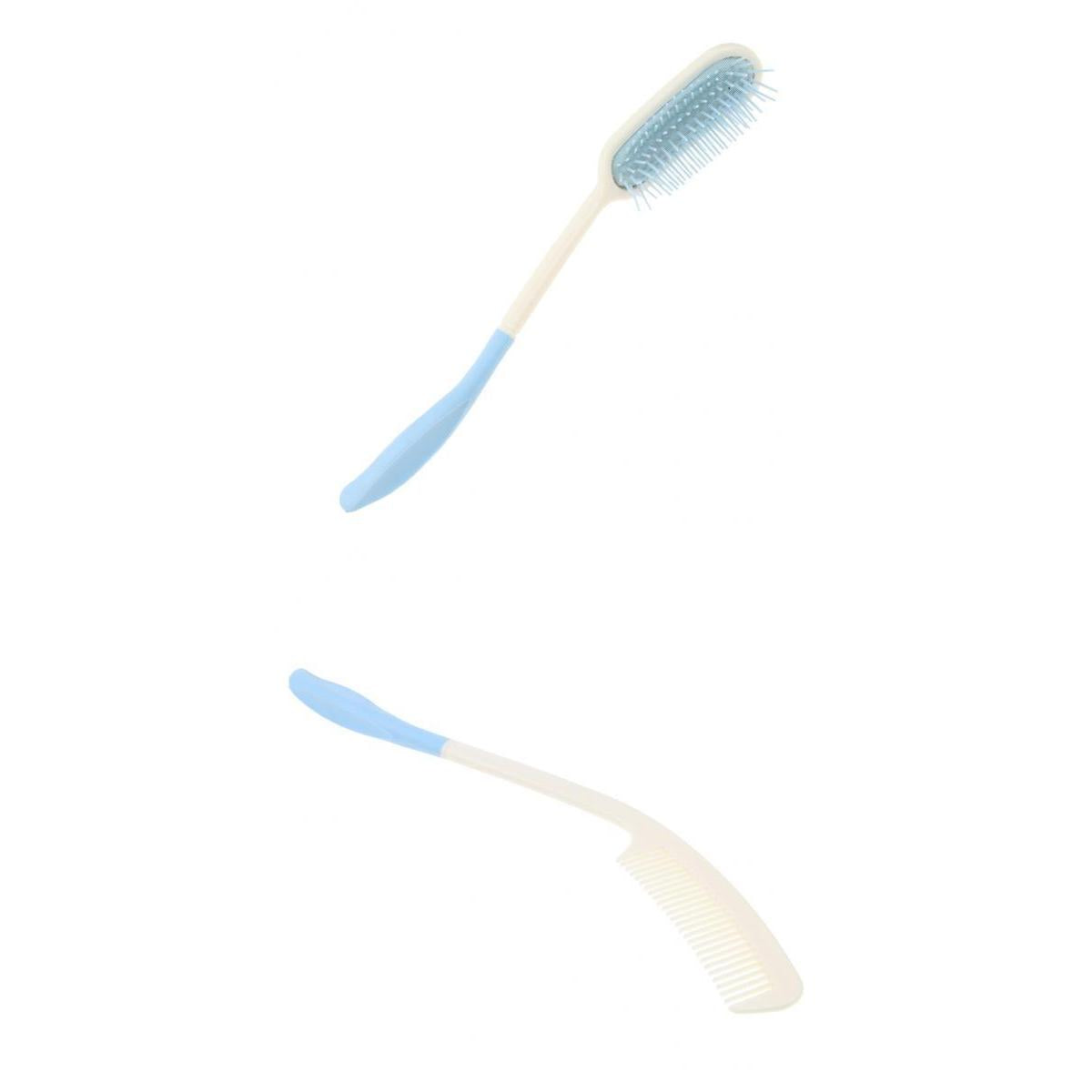 2 Pieces Long Reach Handheld Hair Comb Hairbrush Tool for Elderly Arthritis
