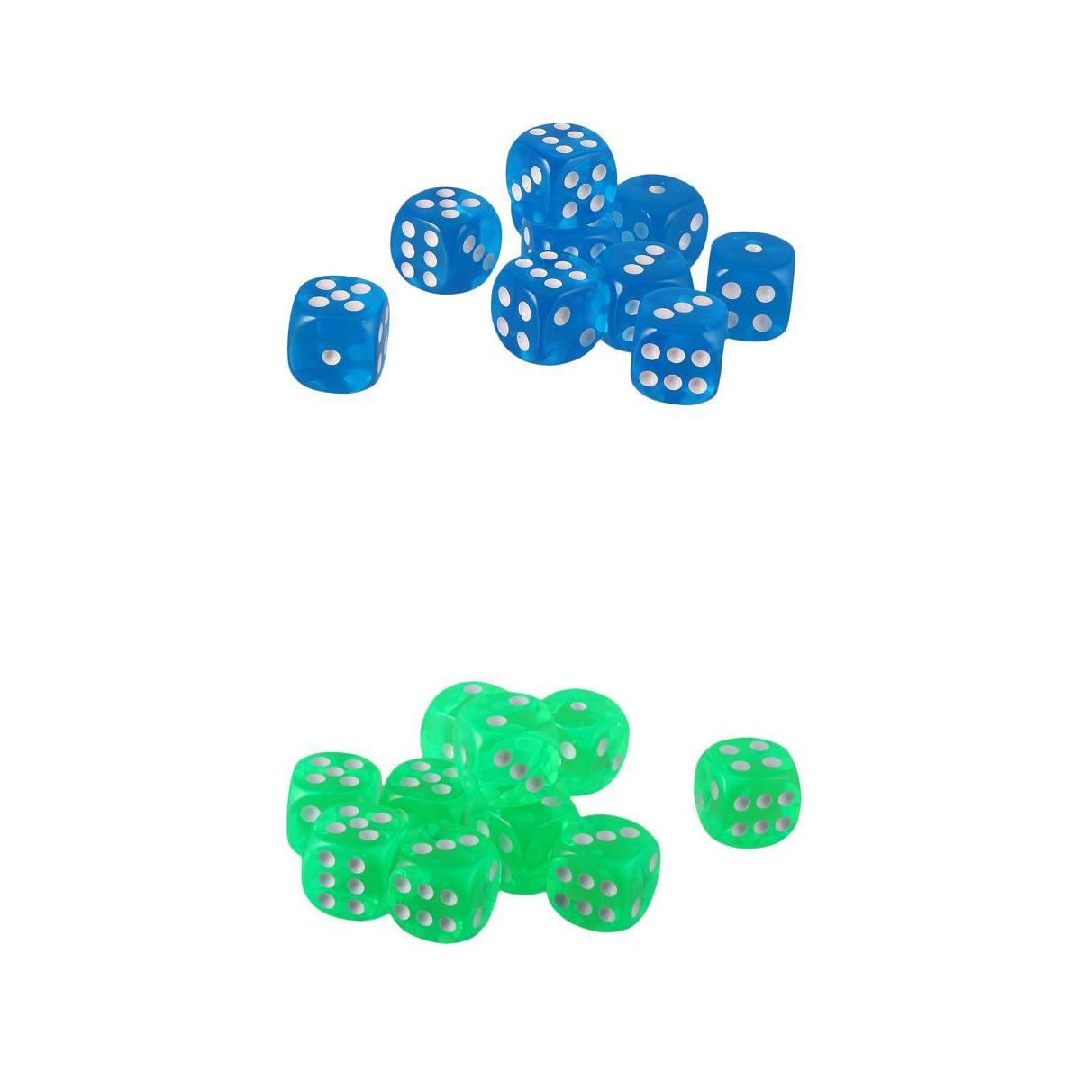 20 Pieces Acrylic Six Sided D6 Dice for DND RPG Party Board Game Toys Gift