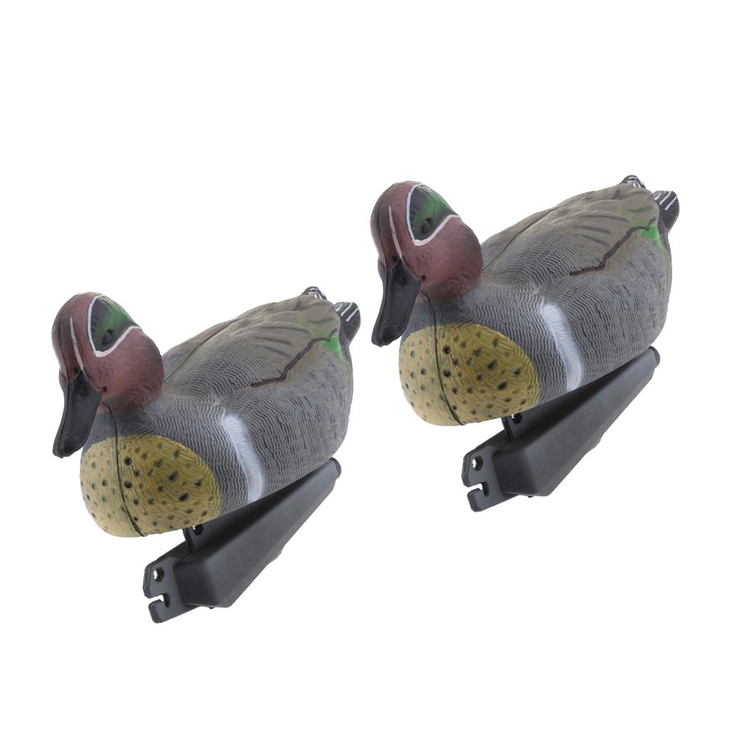 2x Water Floating Animal Ornament Hunting Decoy Yard Scarecrow 31cm Drake