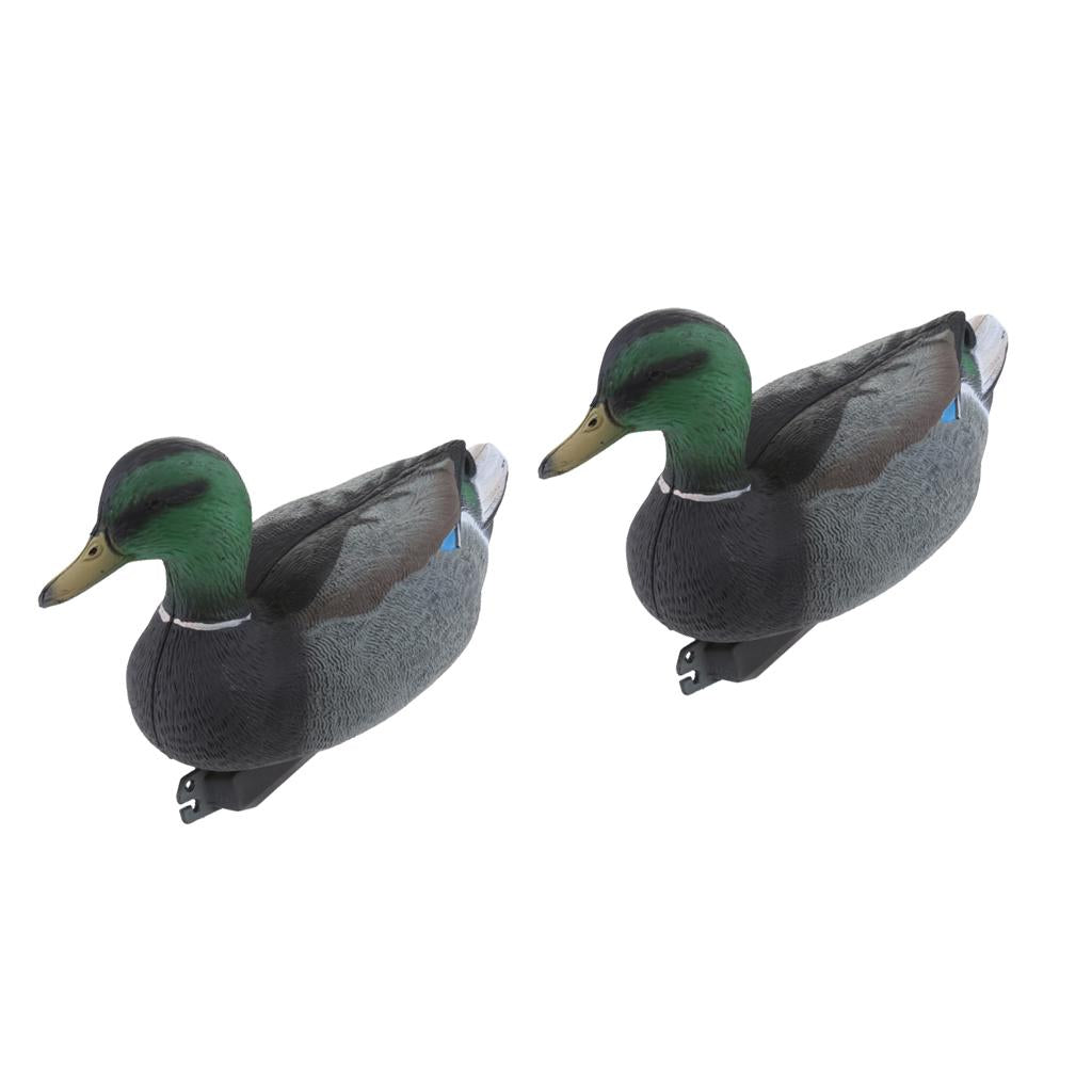 2x Water Floating Animal Ornament Hunting Decoy Yard Scarecrow 35cm Drake