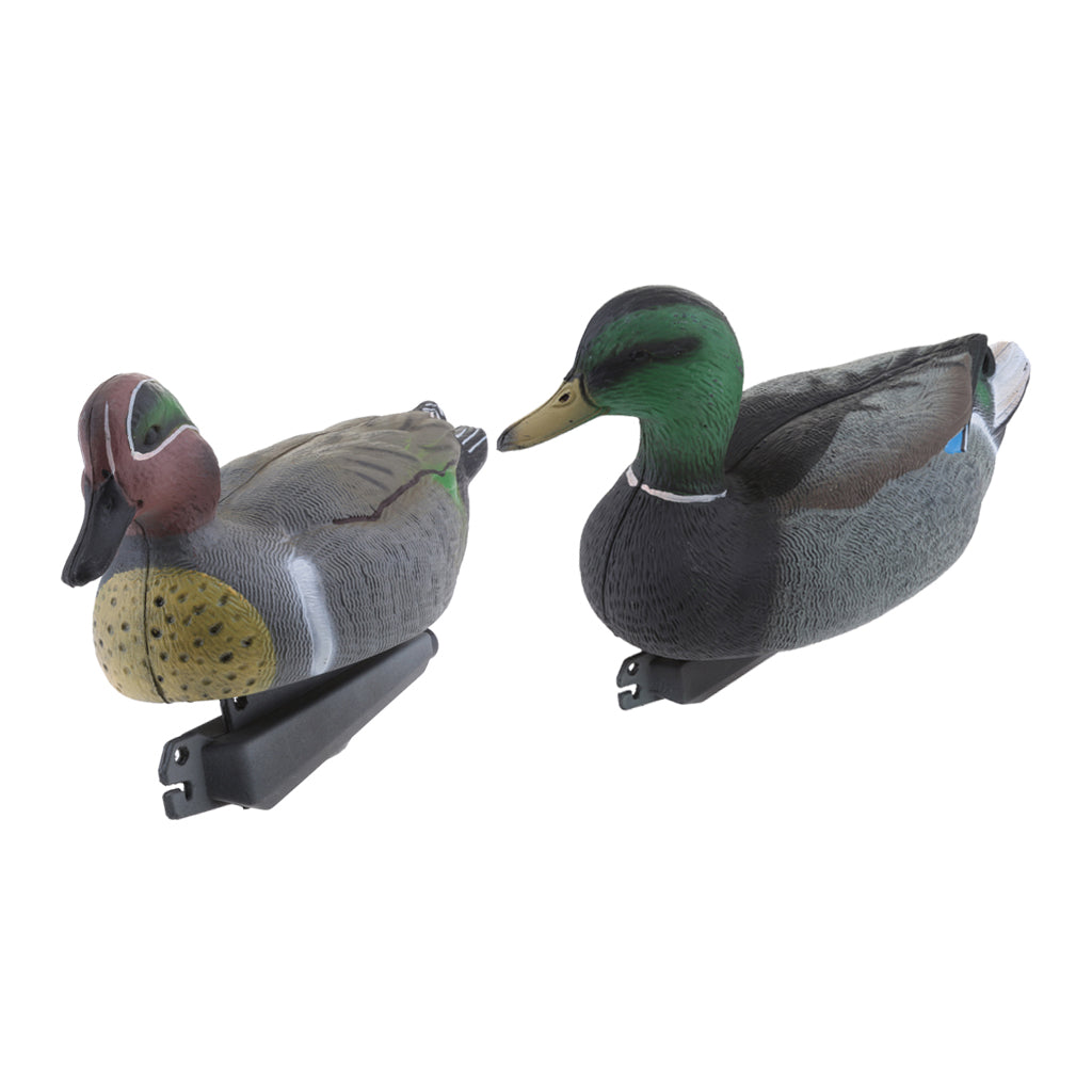 2x Floating Animal Ornament Hunting Decoy Yard Scarecrow 31cm & 35cm Drake