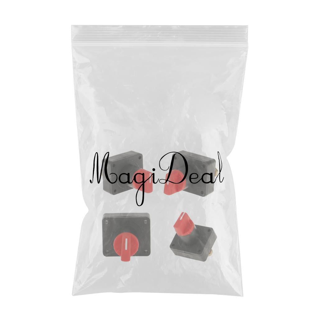 4pcs 100A Car Boat Battery Master Disconnect Rotary Cut Off Isolator Switch