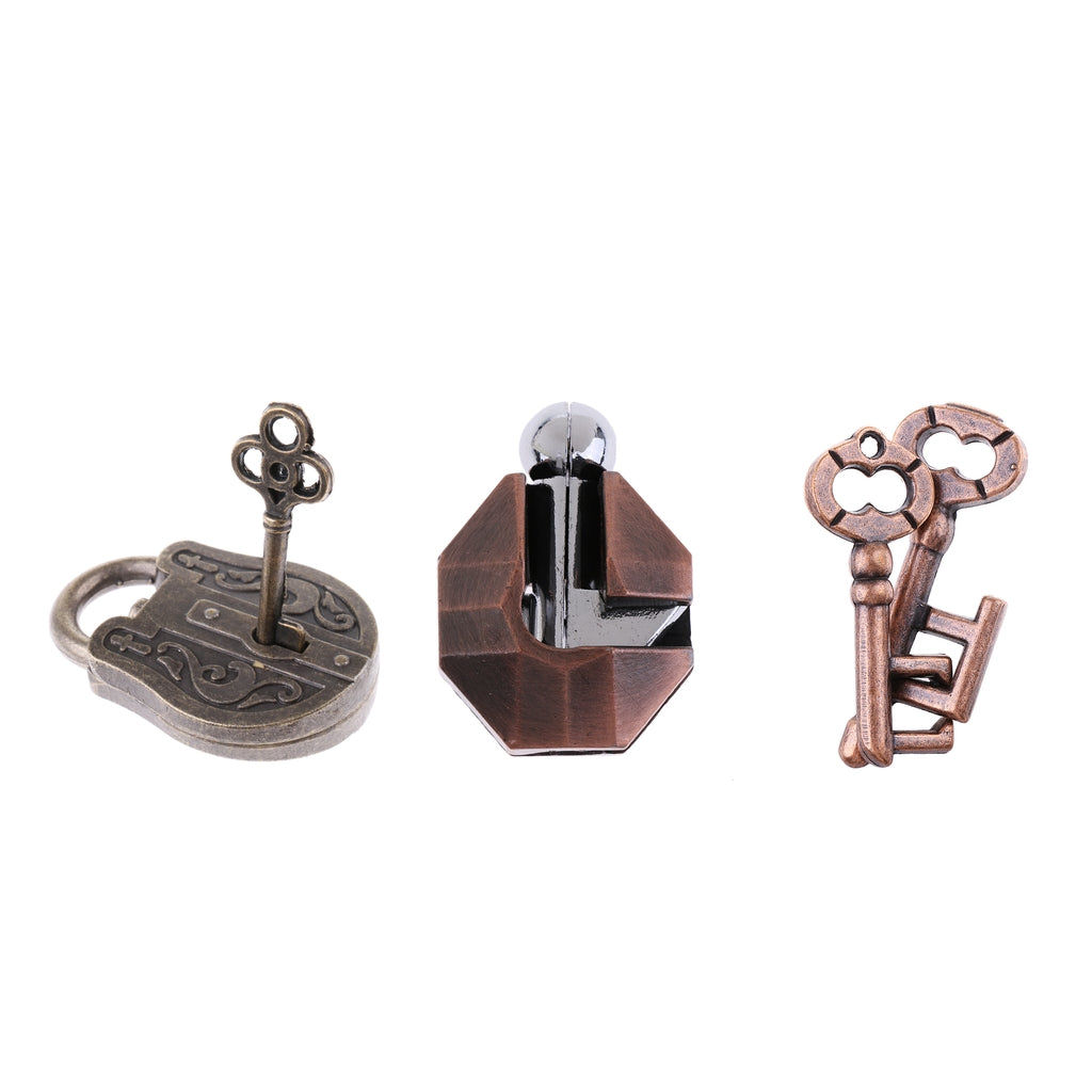 4pcs Lock Puzzle Brain Teaser IQ Test Educational Toys for Adults Children