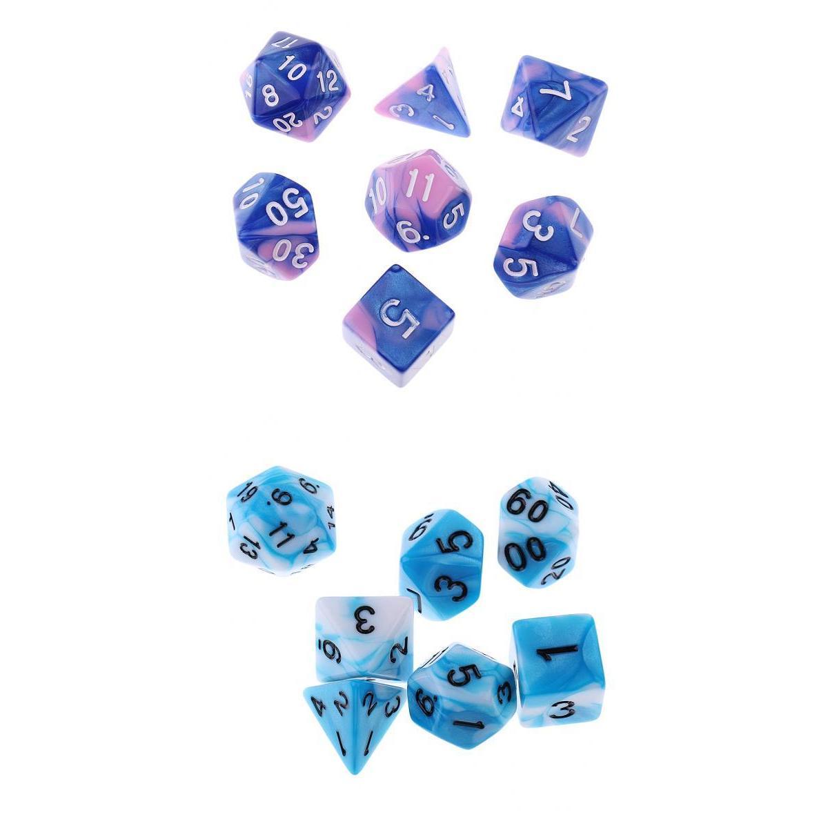 14pcs Polyhedral Dice for for Dungeons and Dragons Dice DND Table Games