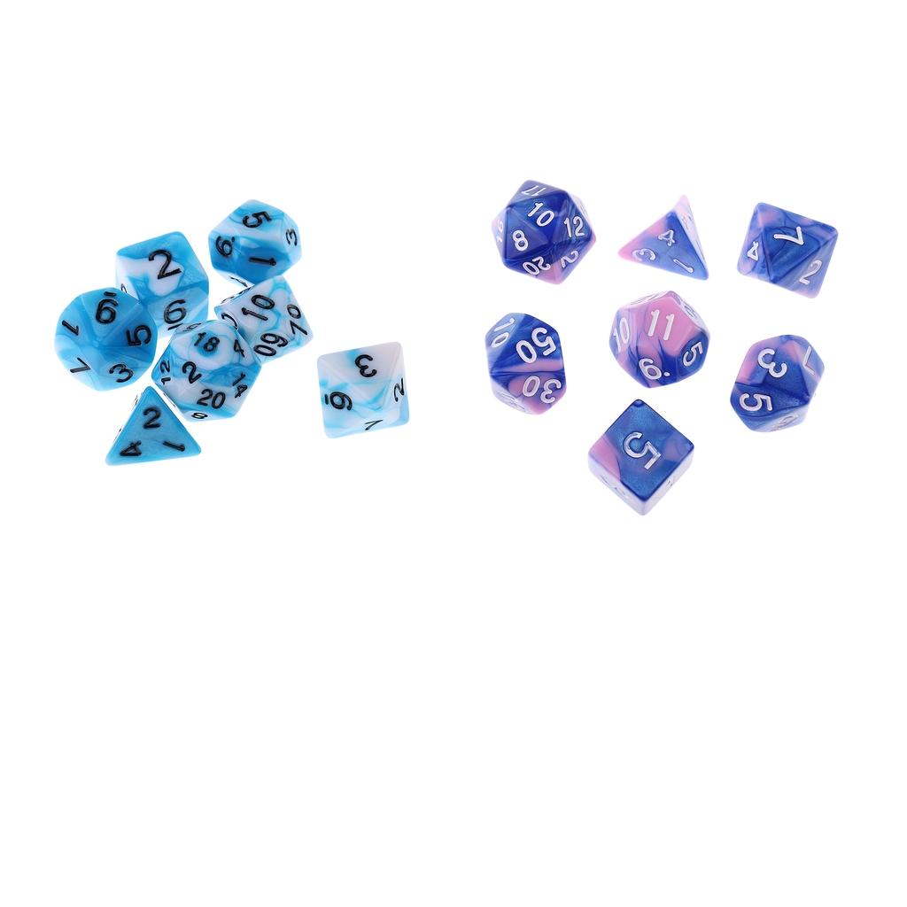 14pcs Polyhedral Dice for for Dungeons and Dragons Dice DND Table Games