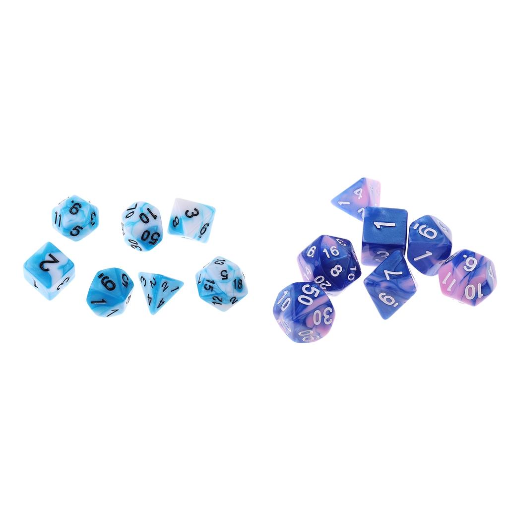 14pcs Polyhedral Dice for for Dungeons and Dragons Dice DND Table Games