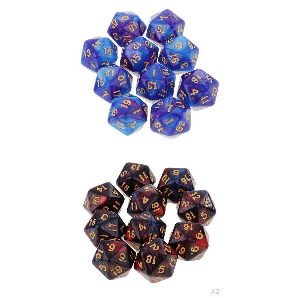 20pcs 20 Sided Dice D20 Polyhedral Dice for Dungeons and Dragons DND RPG