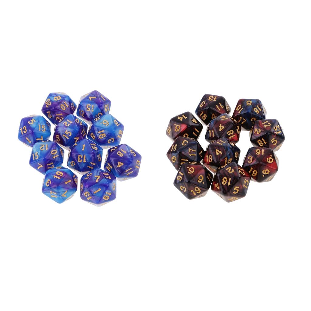 20pcs 20 Sided Dice D20 Polyhedral Dice for Dungeons and Dragons DND RPG