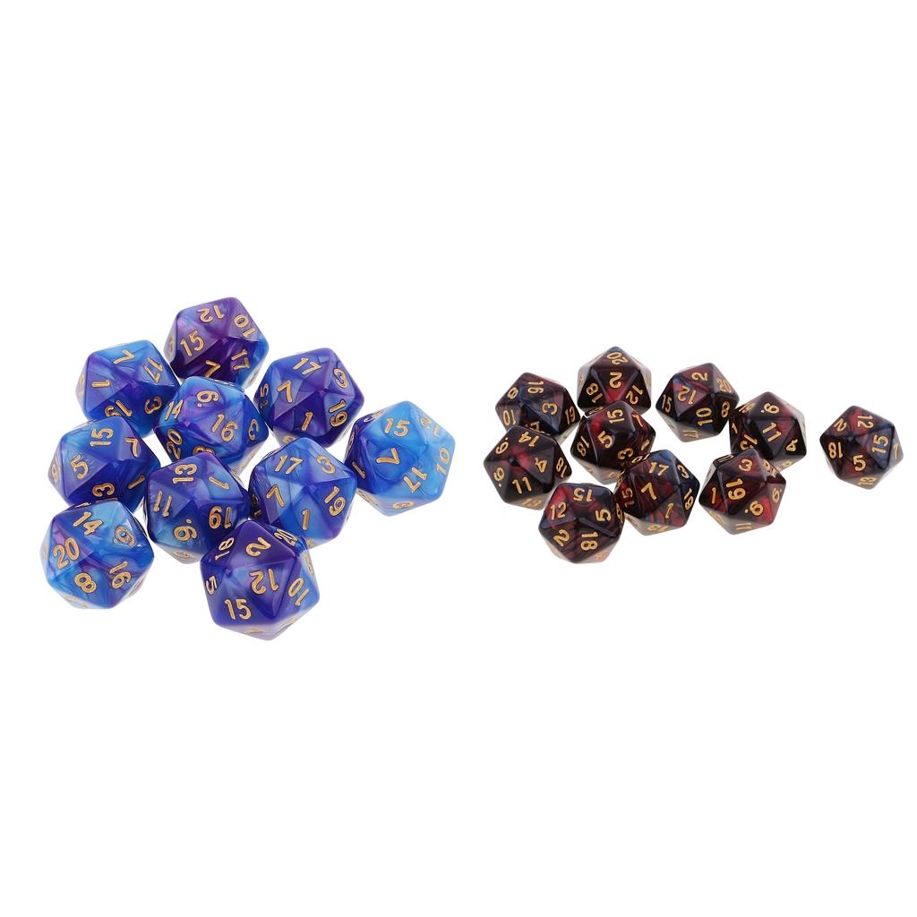 20pcs 20 Sided Dice D20 Polyhedral Dice for Dungeons and Dragons DND RPG