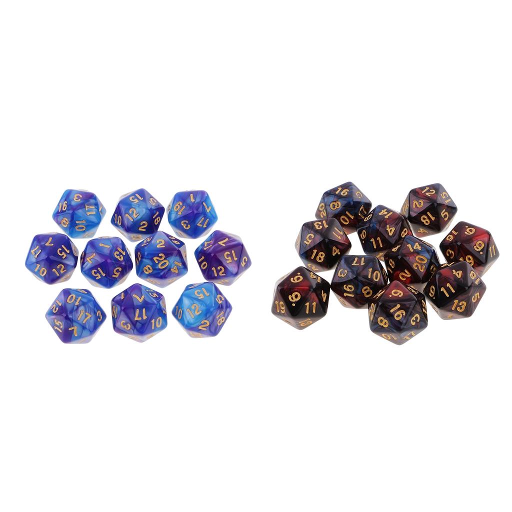 20pcs 20 Sided Dice D20 Polyhedral Dice for Dungeons and Dragons DND RPG
