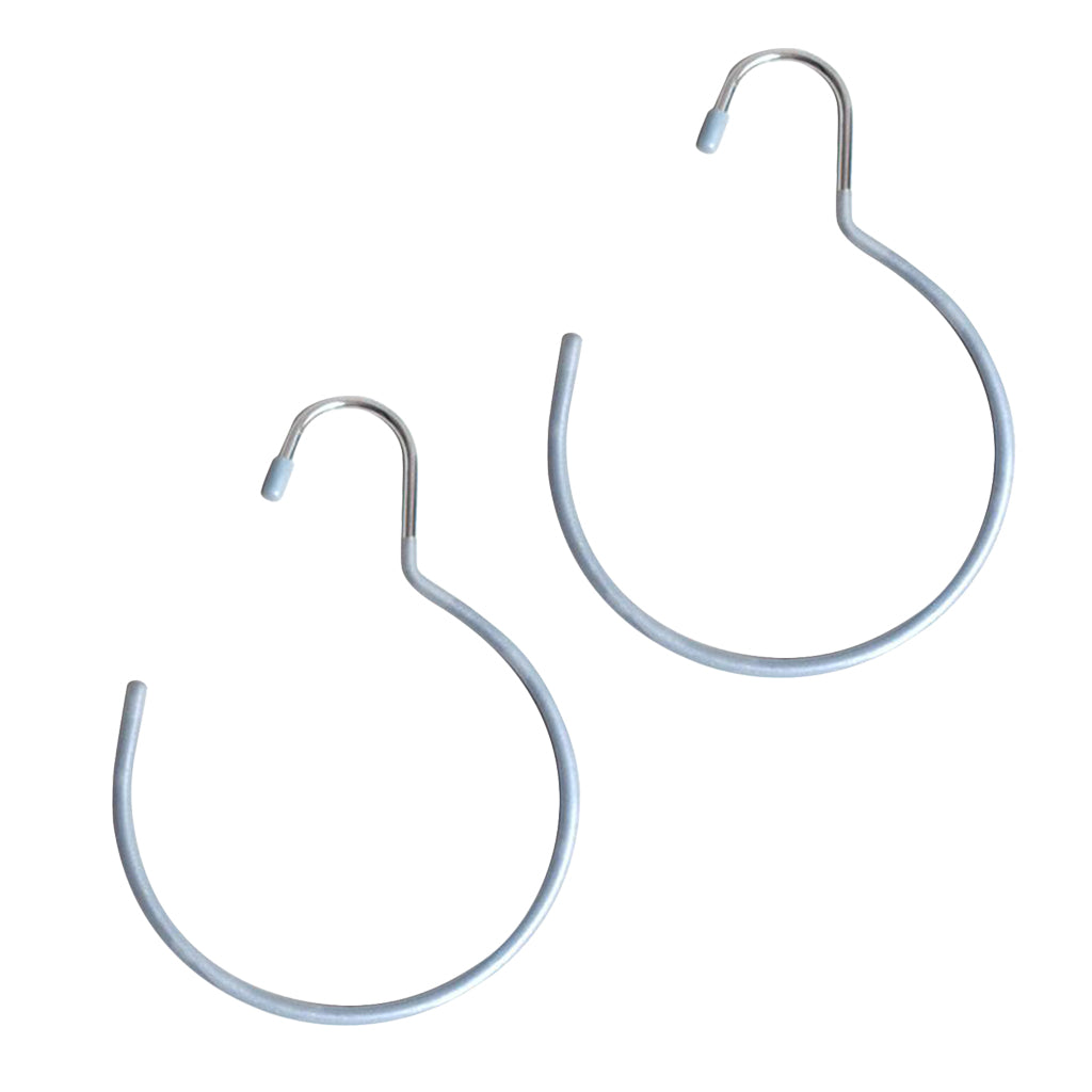 2pcs Tie Scarf Tie Clothes Storage Rack Silver