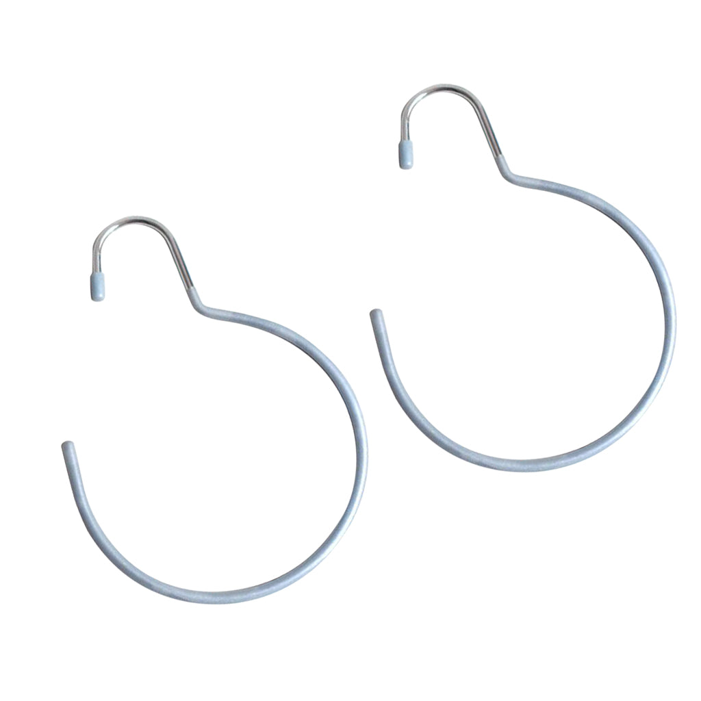 2pcs Tie Scarf Tie Clothes Storage Rack Silver