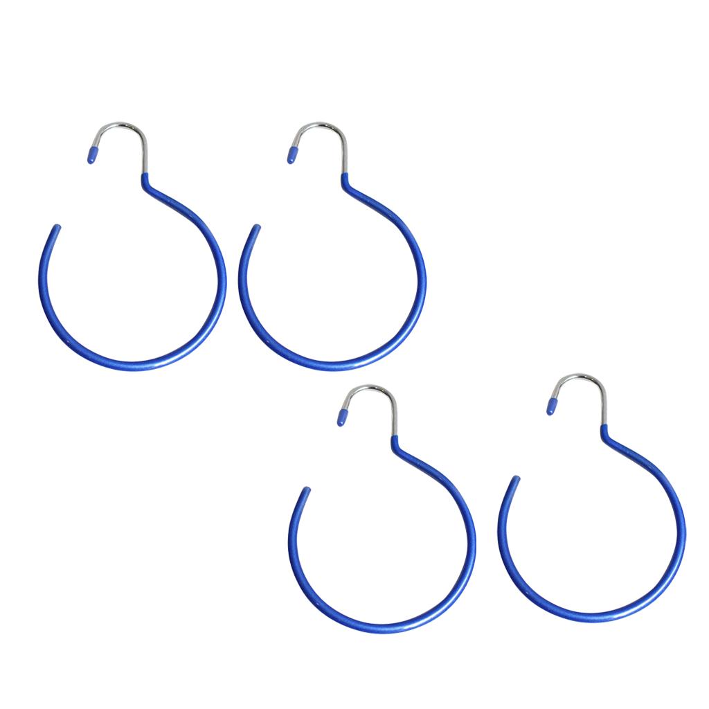 4pcs Tie Scarf Tie Clothes Storage Rack Blue