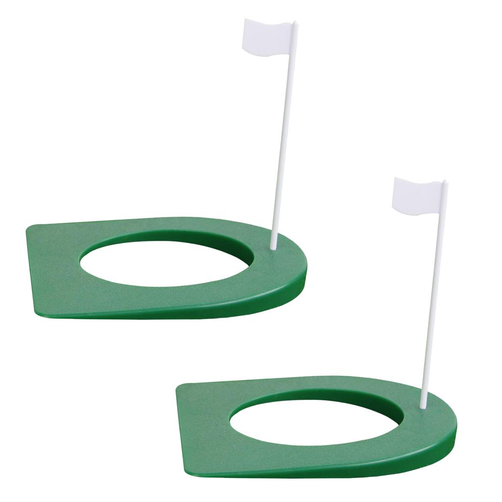 2pcs Golf Putting Hole with Flag Putting Practice Cup Practice Training Aids