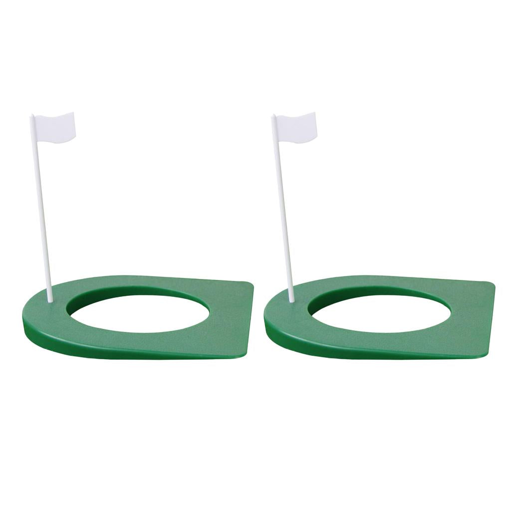2pcs Golf Putting Hole with Flag Putting Practice Cup Practice Training Aids