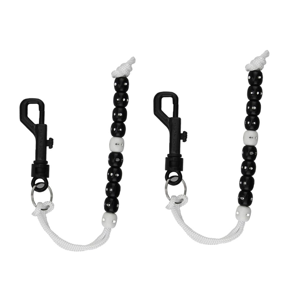 2pcs Golf Stroke Bead Score Counter Golf Accessory Training Aids Black White