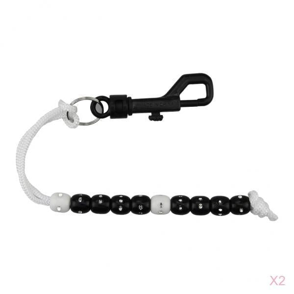2pcs Golf Stroke Bead Score Counter Golf Accessory Training Aids Black White