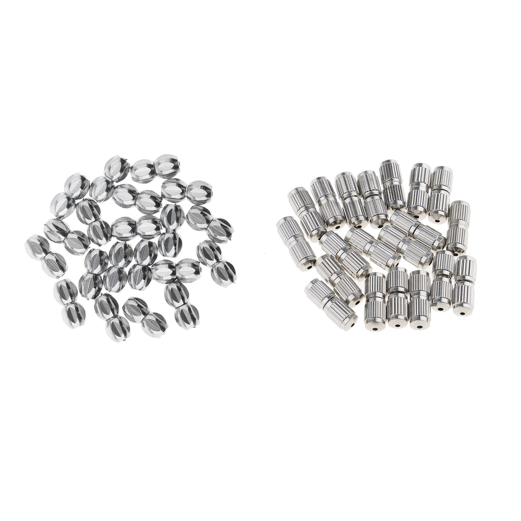 40pcs Copper Screw Clasps Jewelry Making Connector Hooks Linkers 2 Styles