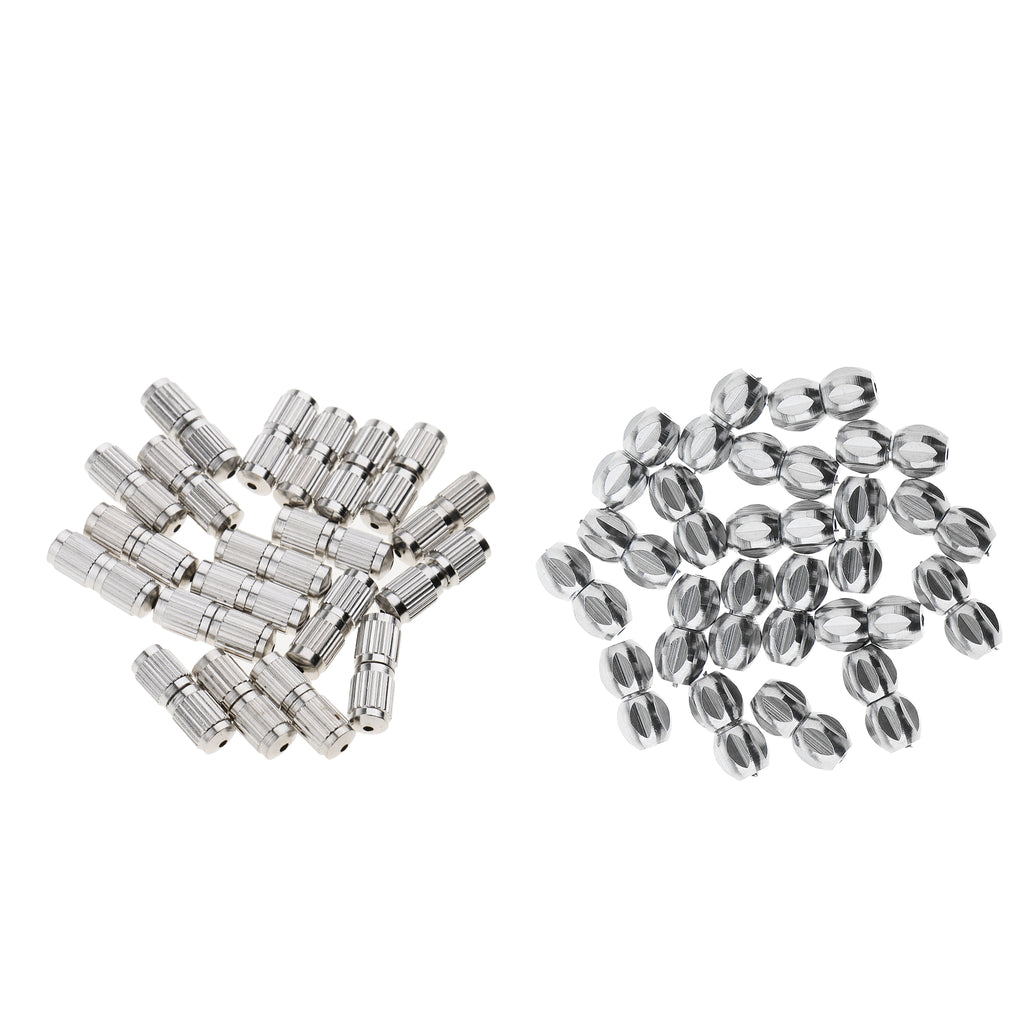 40pcs Copper Screw Clasps Jewelry Making Connector Hooks Linkers 2 Styles