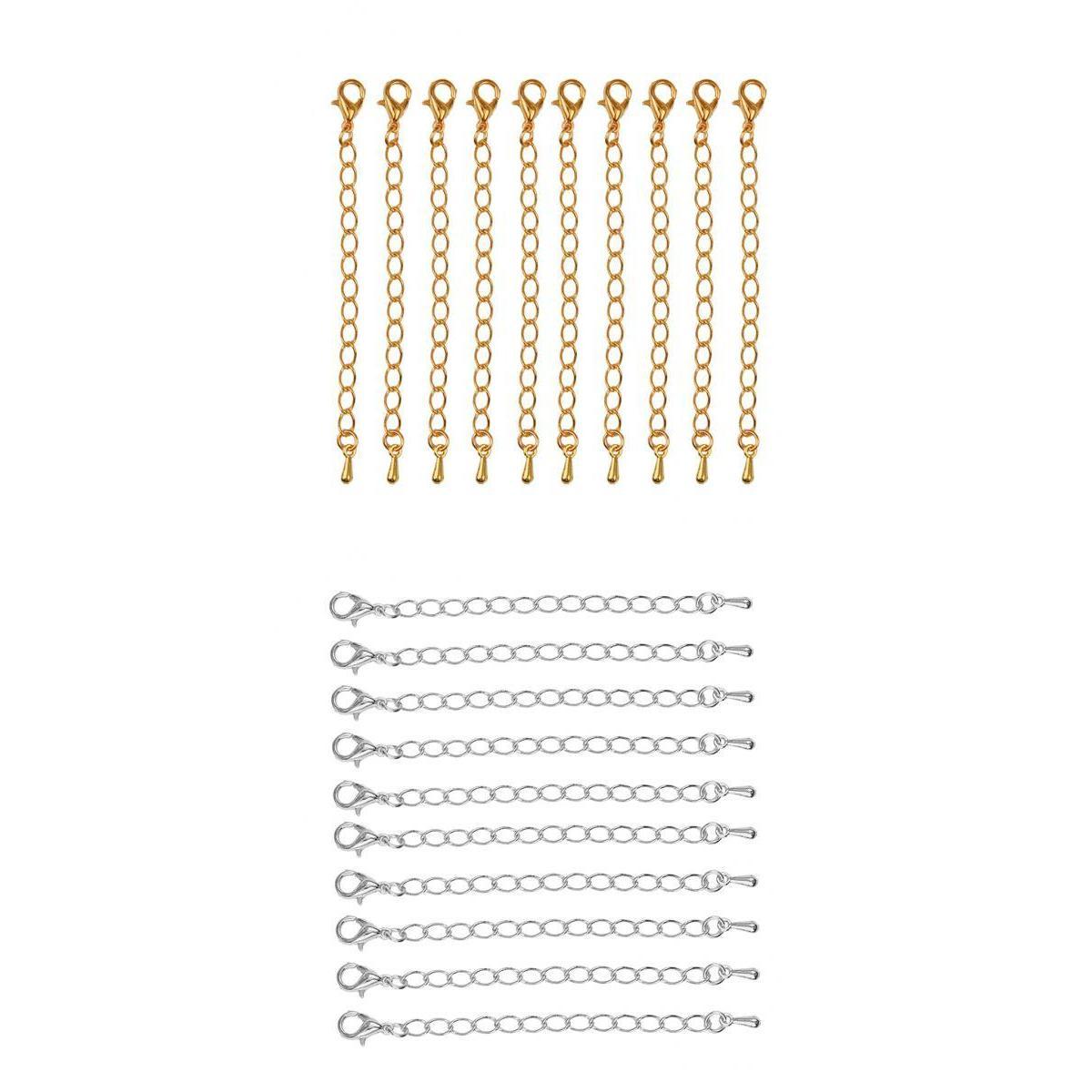 20 Pcs 70 mm Extension Chain with Lobster Clasps for Jewelry Making Chains