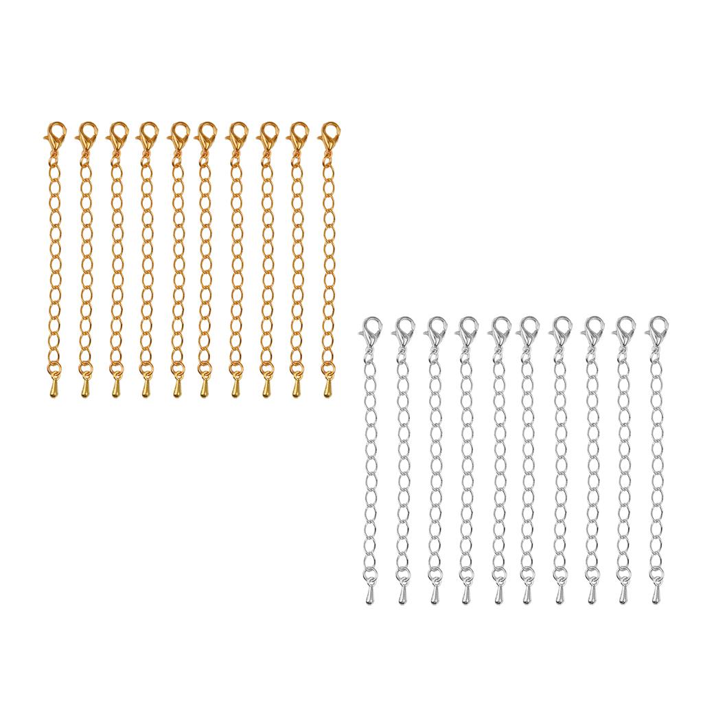 20 Pcs 70 mm Extension Chain with Lobster Clasps for Jewelry Making Chains