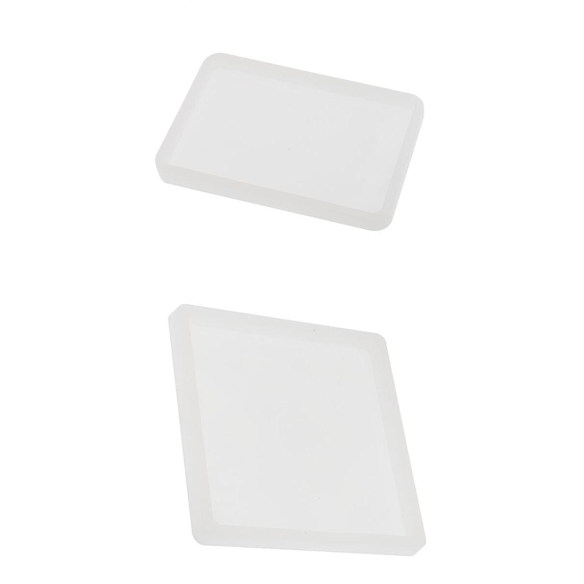 2x Silicone Mould Ornament Resin Craft Making Molds Rectangle and Square