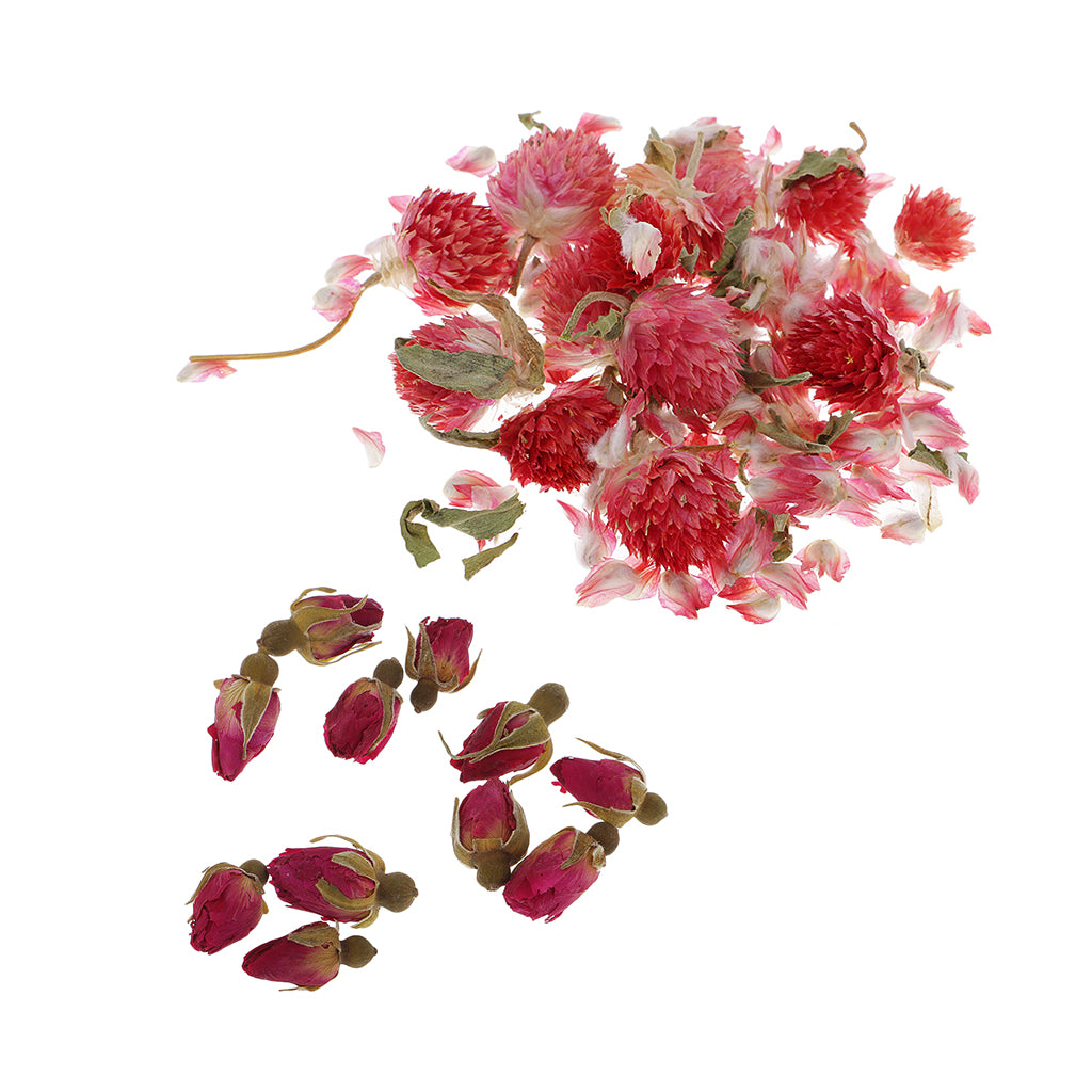8g Bulk Natural Dried Flowers for Candle Making DIY Gift Rose Globe Amaranth