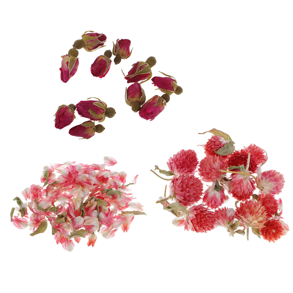 8g Bulk Natural Dried Flowers for Candle Making DIY Gift Rose Globe Amaranth