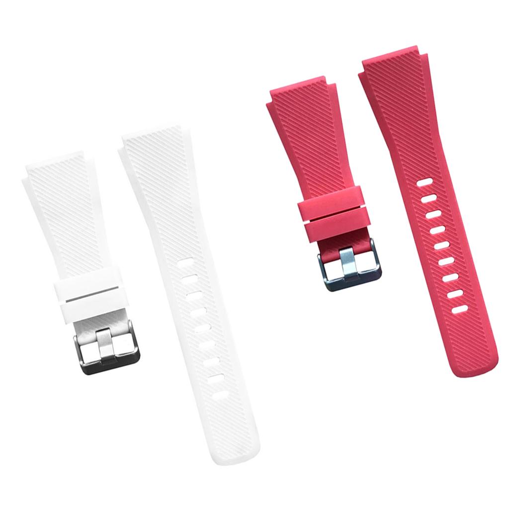 2 Pieces Replacement Silicone Band Strap For Samsung Gear S3 22mm Band