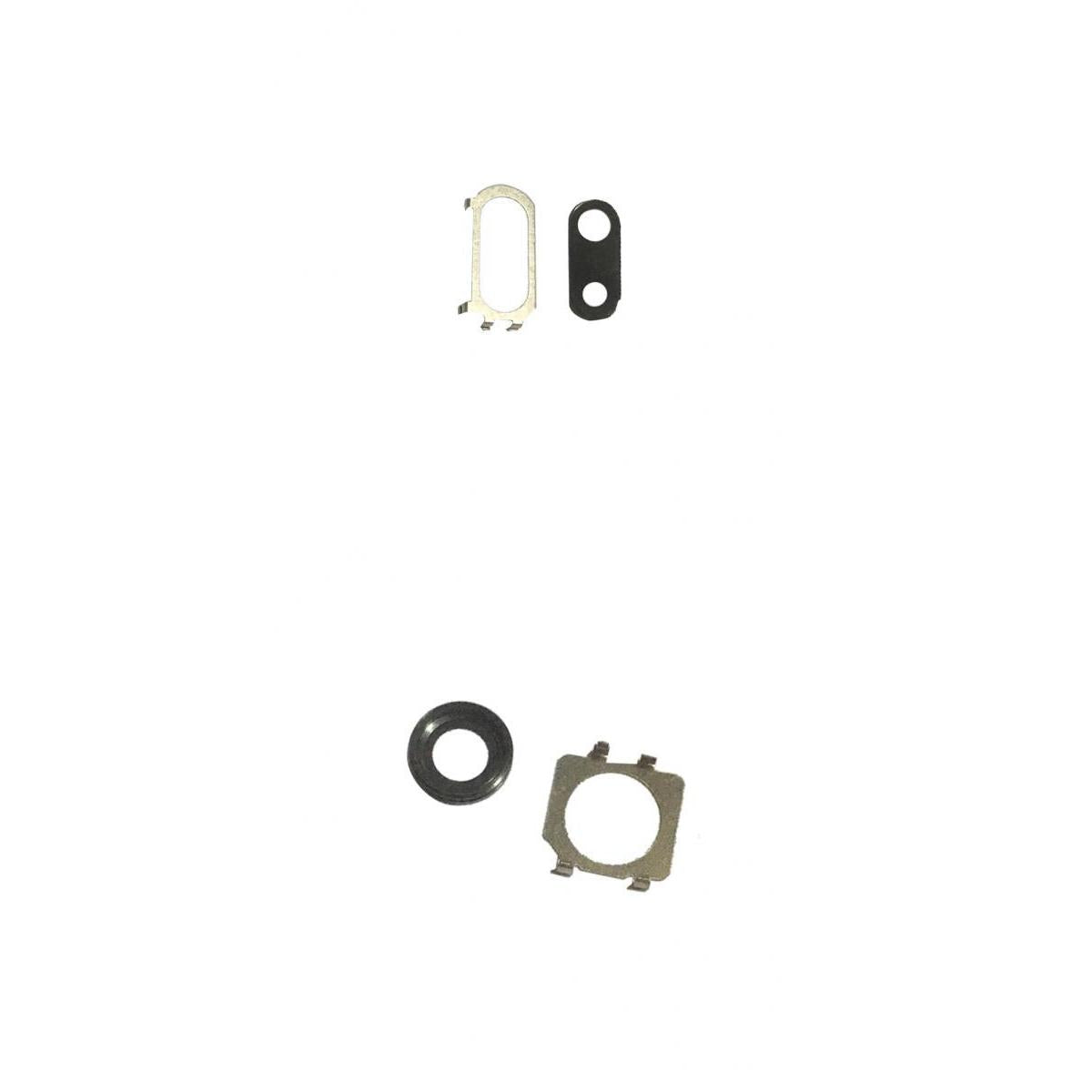 2x For iPhone 7 4.7+5.5" Replacement Camera Lens Cover Glass + Bracket"