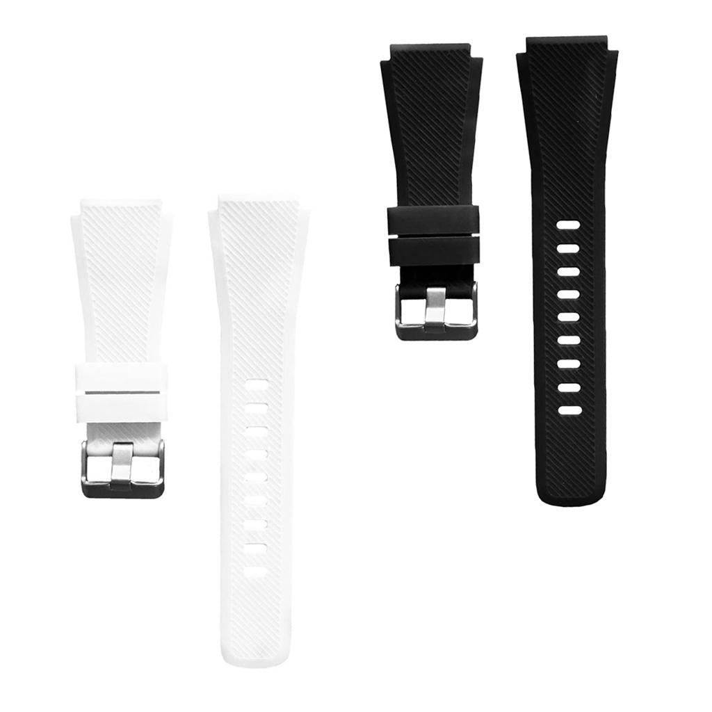 2 Pieces Watch Silicone Band Strap For Samsung Gear S3 22mm Band