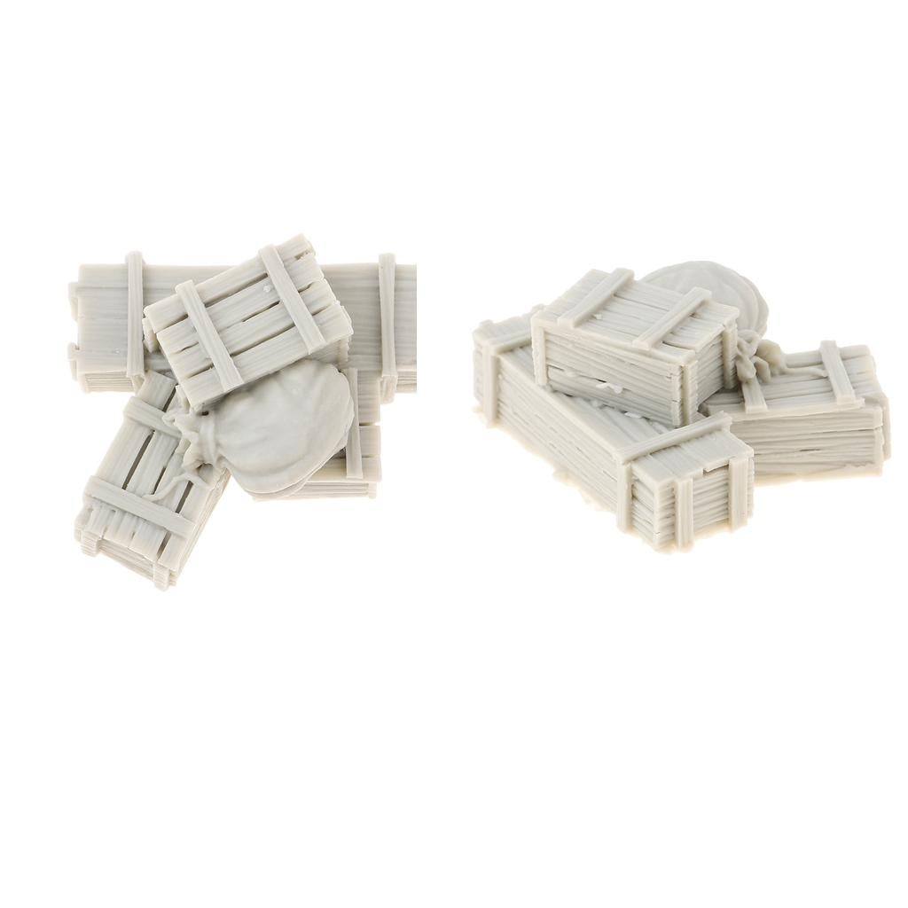 2x 1/35 Resin Soldier Scenario Accessories Ammunition Boxes & Bags Full Set