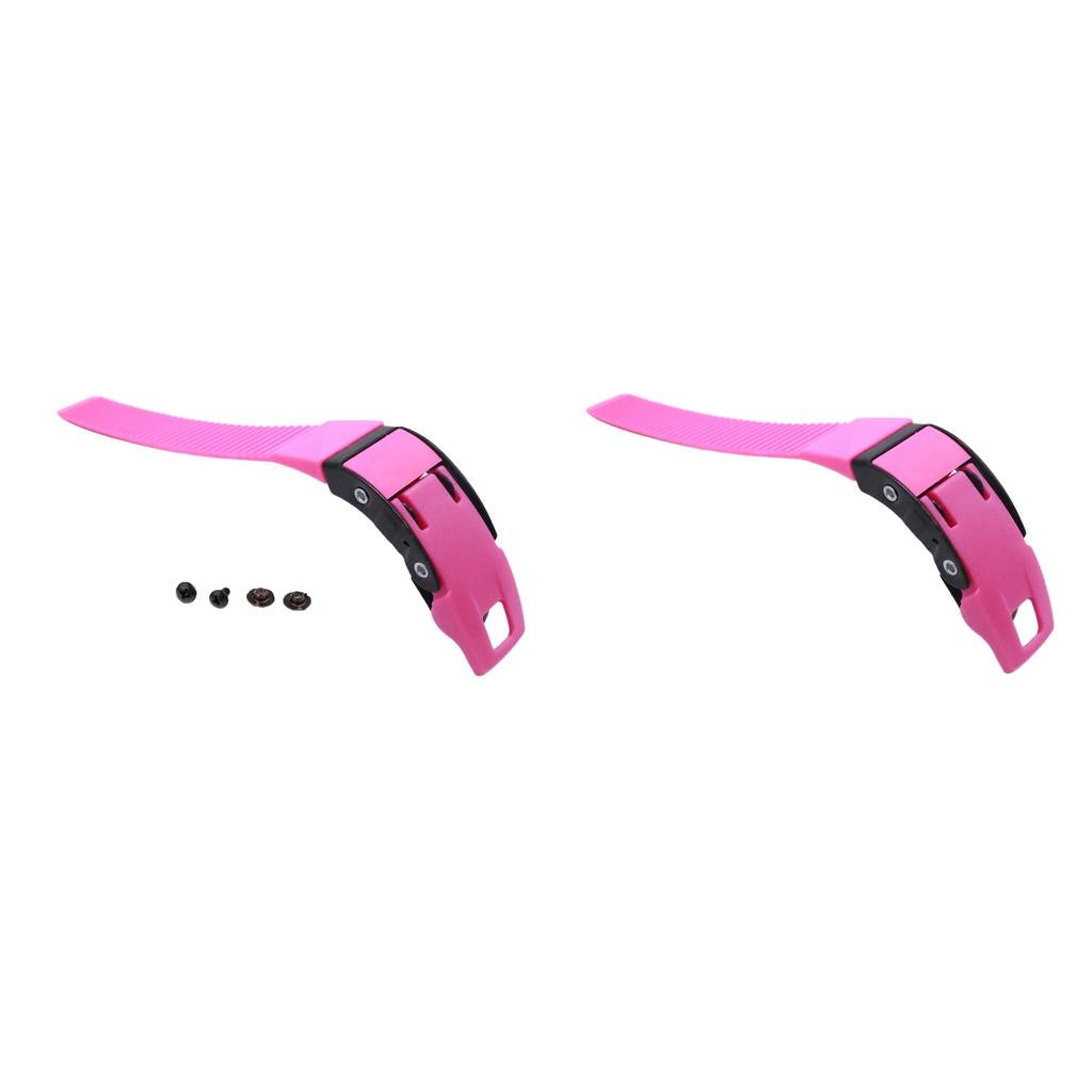 2 Pcs Replacement Inline Roller Skates Shoes Energy Straps with Screws Pink