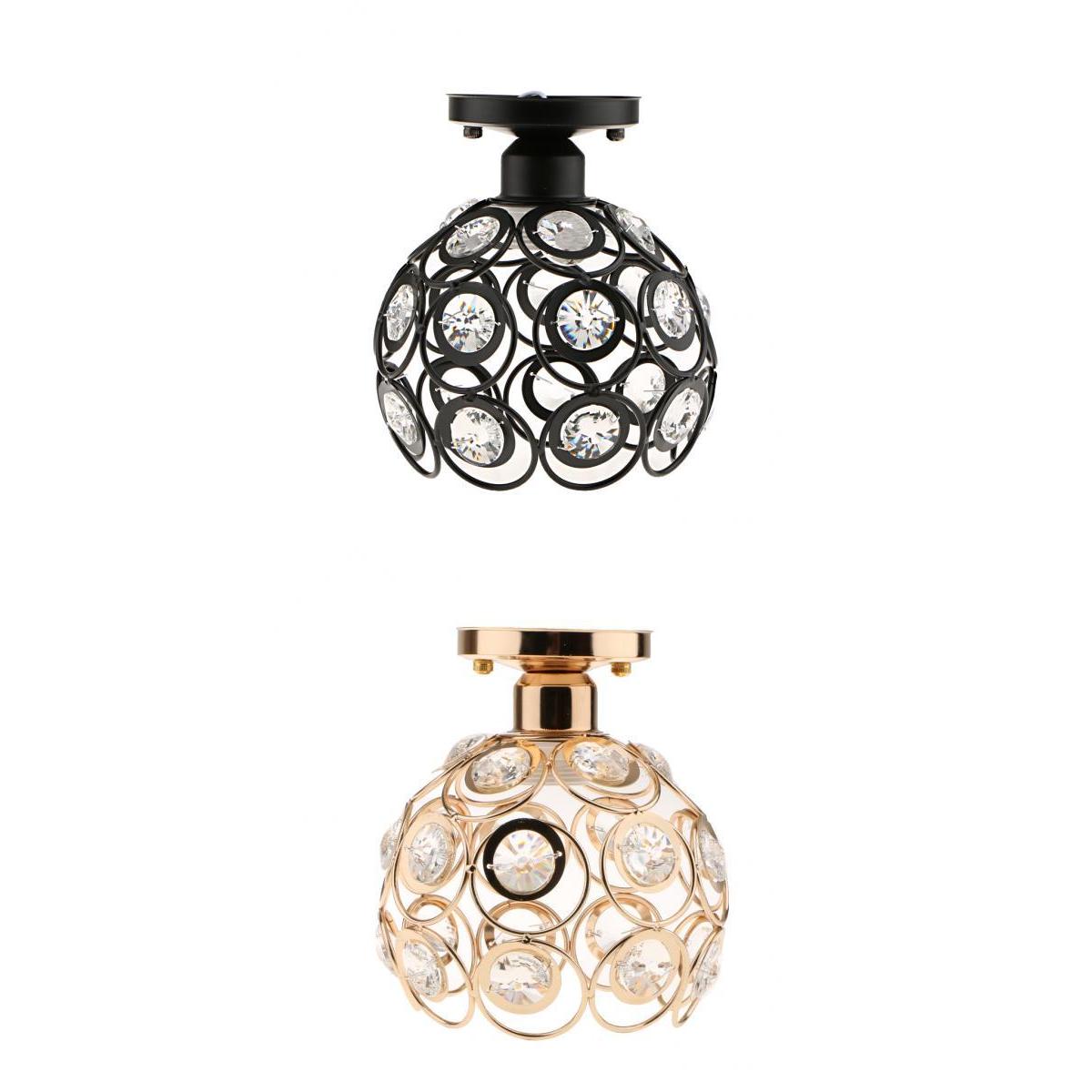2 pcs Elegant Iron Crystal Ceiling Light Cover Chandelier Pendant Lampshade