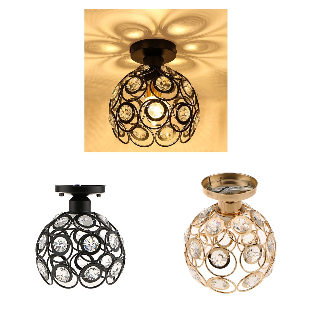 2 pcs Elegant Iron Crystal Ceiling Light Cover Chandelier Pendant Lampshade