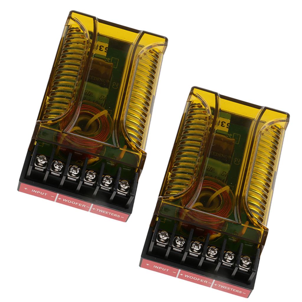 2Pieces 120W 2 Way High-Low Speaker Frequency Divider Crossover Filter