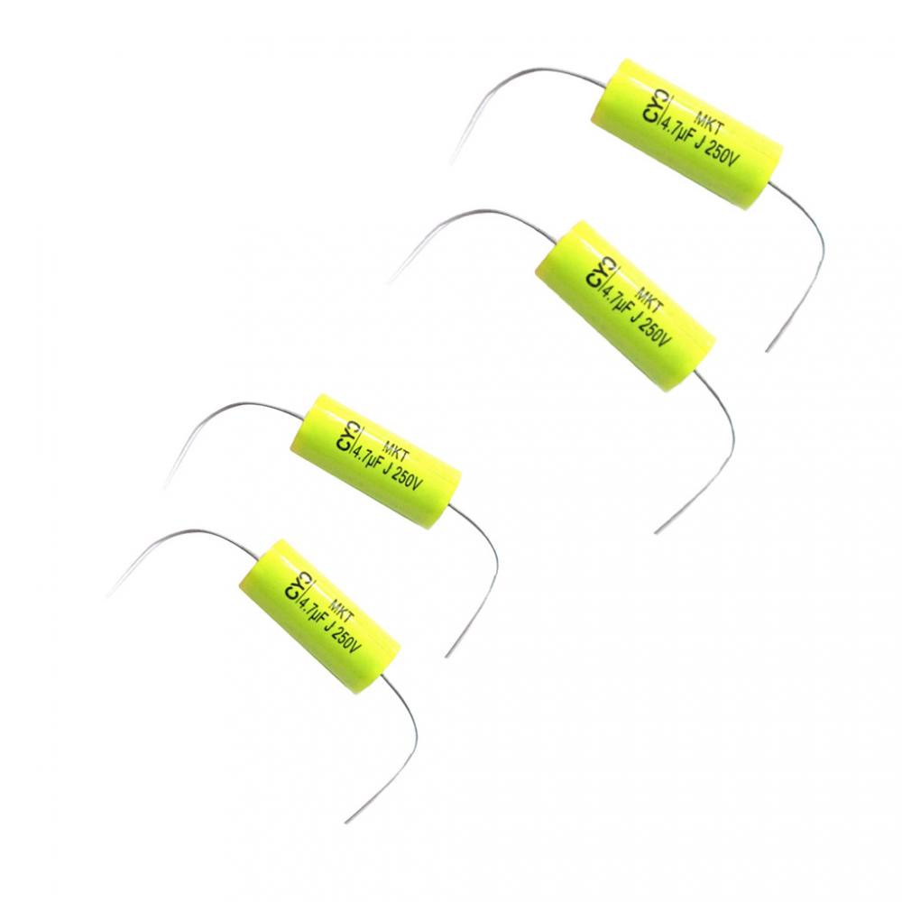 4Pieces 250V 4.7uF Audio Speaker Divider Crossover Non-Polarity Capacitor