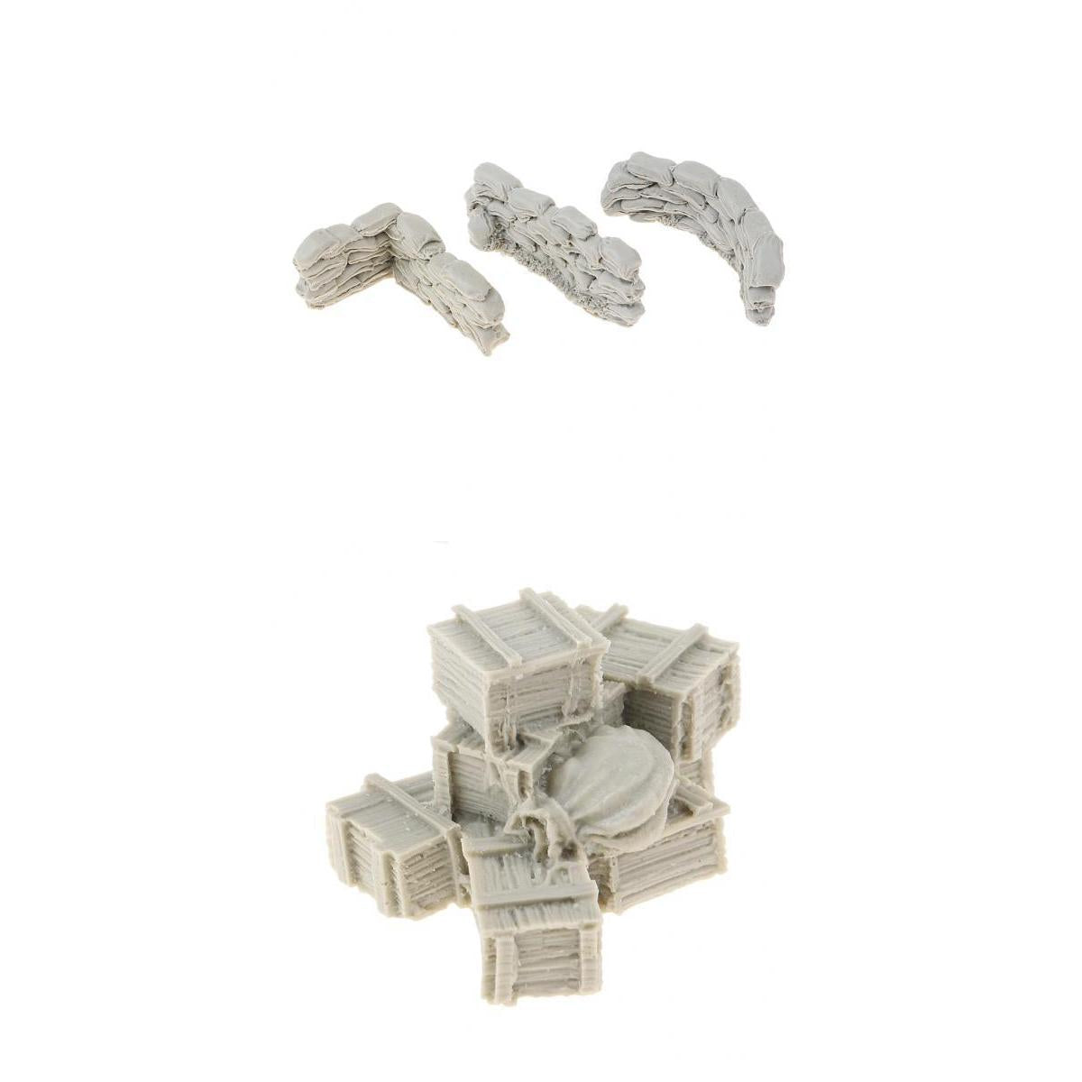 1/35 Resin Figure Resin Boxes and Bags Model Sandbag Walls Combination