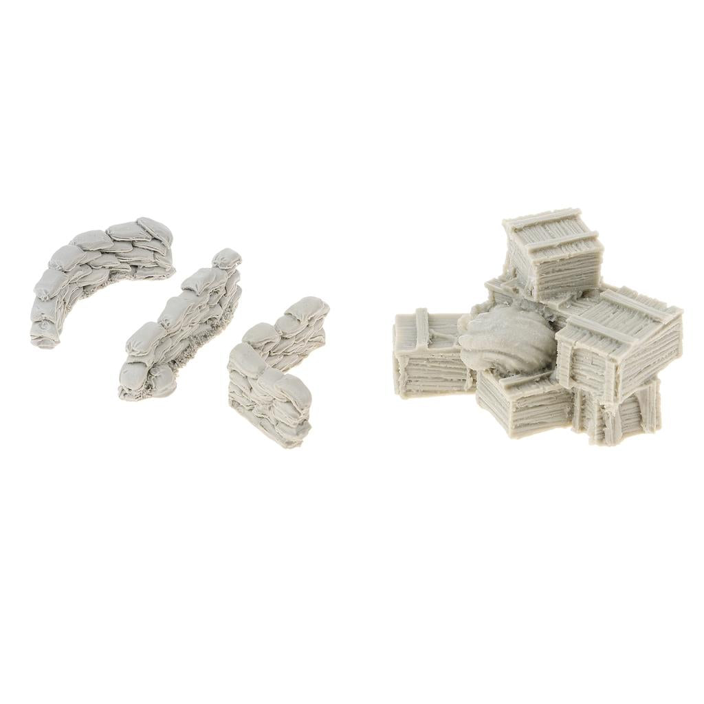 1/35 Resin Figure Resin Boxes and Bags Model Sandbag Walls Combination