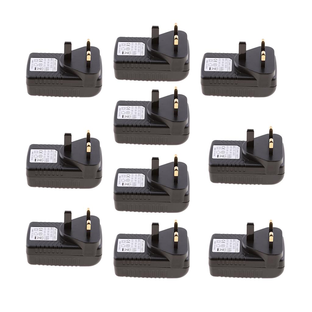 10Pieces UK Plug Poe Power Supply 48V 0.5A Over Ethernet Switch Router